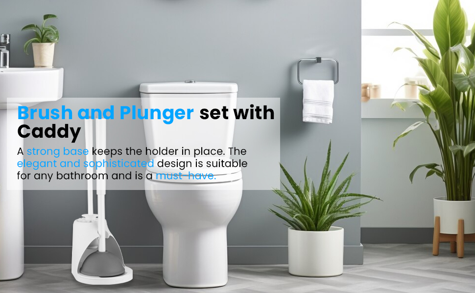 Toilet Brush and plunger Set