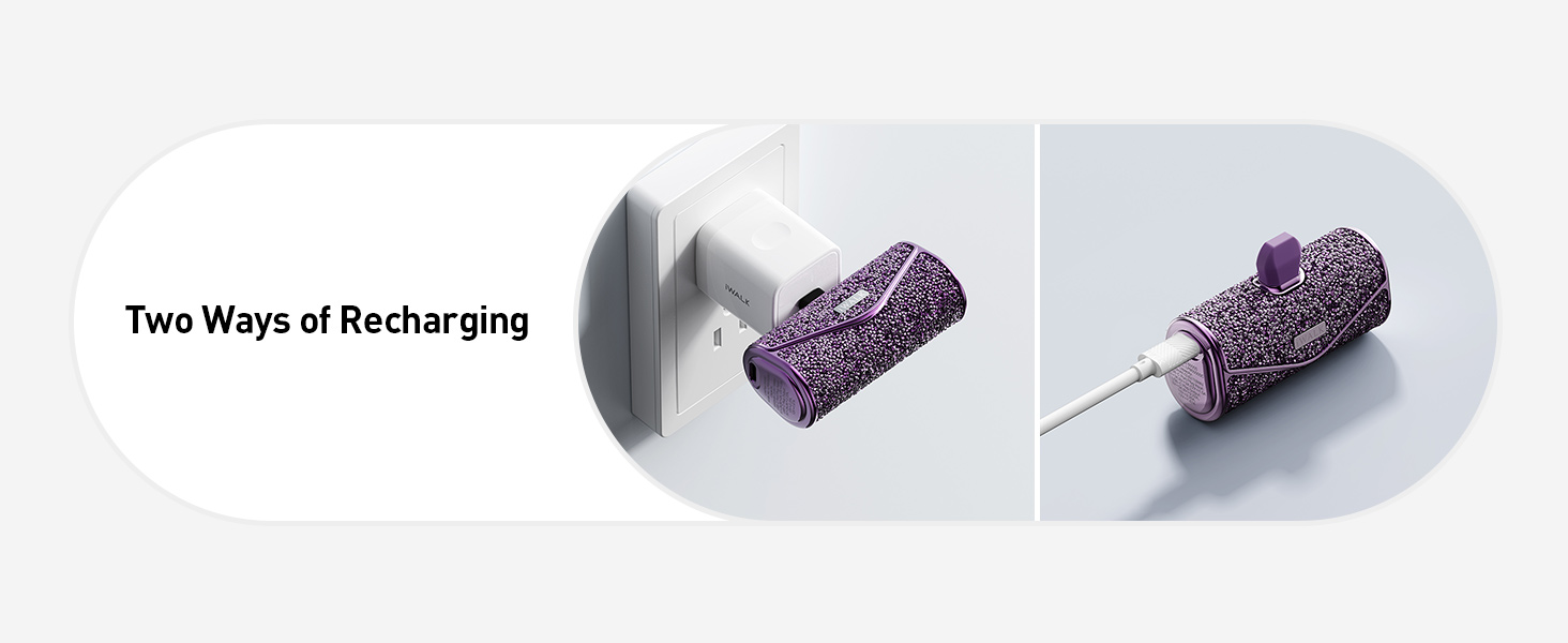 sparkly portable charger