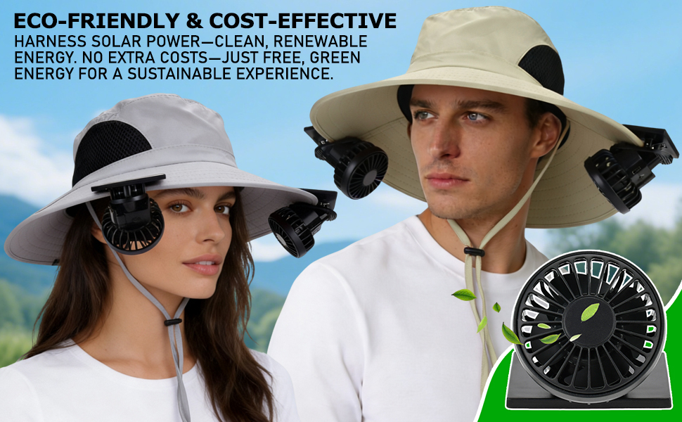 Solar Hat Clip Fan