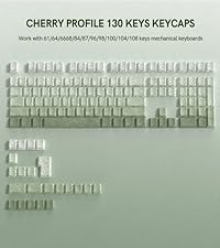 Womier PBT Keycaps Set 130 Keys, Custom White Japanese Keyboard Doubleshot Dye Sub Side Print Shine ...