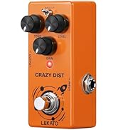 LEKATO Distortion Pedal Mini, Distortion Effect Pedal for Electric Guitar with Two Mode BASS CUT/...