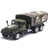 OTONOPI Military Truck Armored Vehicle Die Cast Metal Alloy Pull Back Toy Car Army Transport Mode...