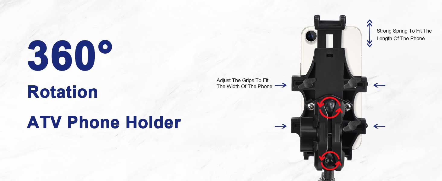 Adjustable phne mount for atv,atv cell phone holder mount,motorcycle phone holder,bike phone mount