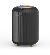 URALFA Black Trash Can with Lid