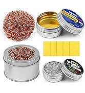 BEEYUIHF Soldering Tip Cleaning Kit Rosin Paste Flux and Soldering Tip Cleaner and 2 Pcs Brass Cl...