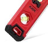 KATA Torpedo Level Magnetic with Light: 9 Inch Shockproof Small Leveler Tool with Ruler - 3 Bubbl...