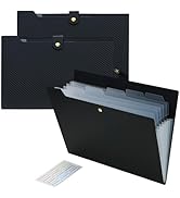 Expanding File Folder 3PCS 7 Pocket Letter Size Accordion File Organizer with Labels Portable Doc...