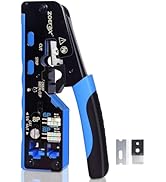 All-In-One RJ45 Crimp Tool with Hand-Twist Screw and Wire Terminal Crimper for CAT7/CAT6A/CAT6/CA...