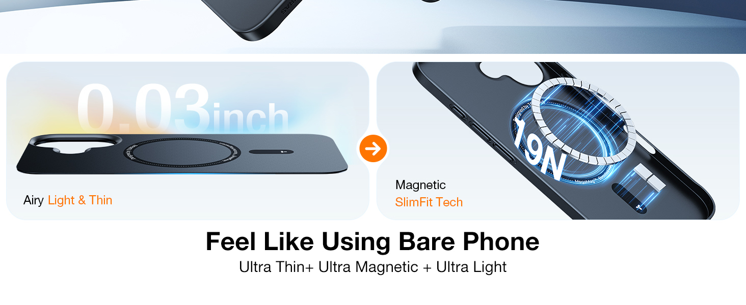 torras iphone 16 case slim thin magnetic