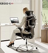 FLEXISPOT ErgoX-PRO Ergonomic Office Chair with Footrest Black – Cloudtech Cushion, 5D Lumbar, 7D...
