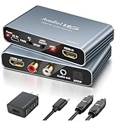 8K eARC HDMI Audio Extractor Converter, 4K@120Hz ARC HDMI Adapter to Optical/SPDIF RCA 3.5mm AUX ...