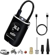 MAEZOE Smart Portable Air Compressor Tire Inflator - Cordless Electric Air Pump with 150PSI, Pres...