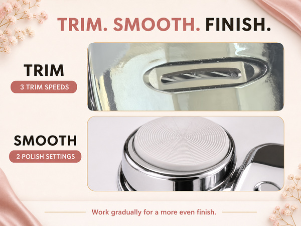 trim smooth finish work gradually for a more even finish