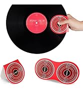 NUSWOR 2pcs Anti-Static Vinyl Record Cleaner &amp; Protector Mat/Mitt - Soft Fiber LP Handler &amp; Gripp...