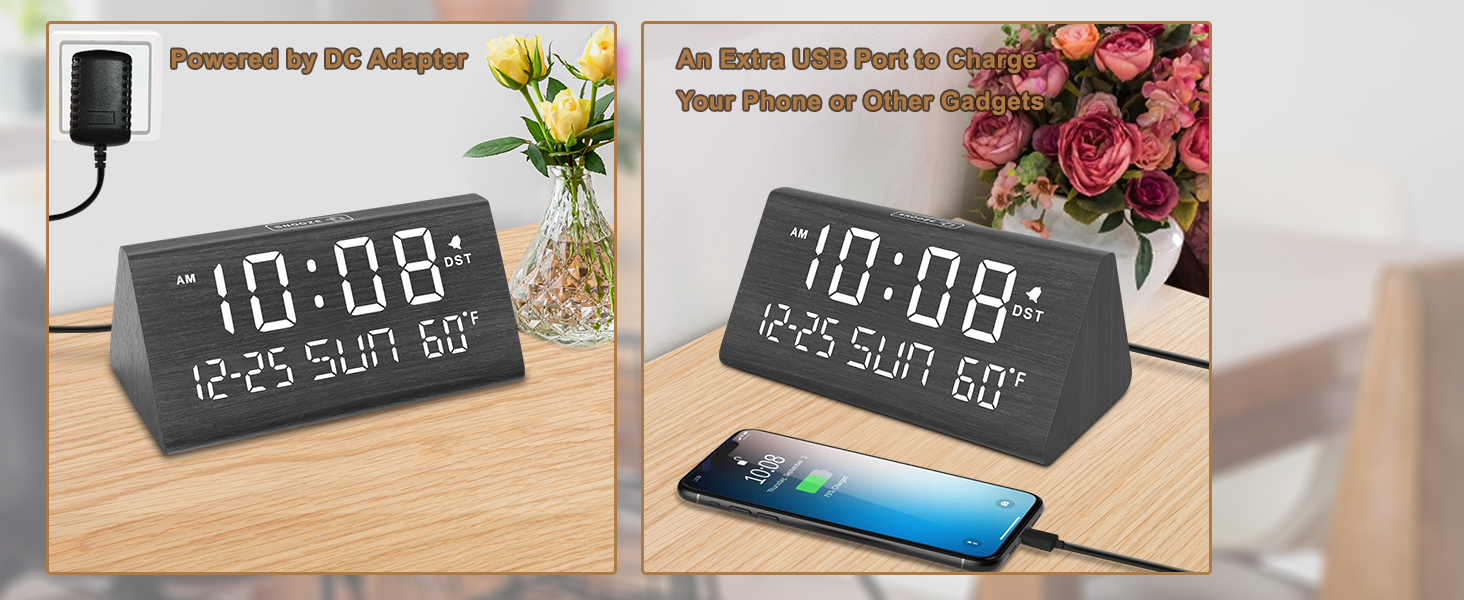 alarm clock with usb
