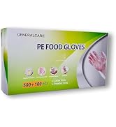 GENERALCARE 100PCS Disposable Plastic Gloves Food Handling Service Gloves Disposable For Cooking