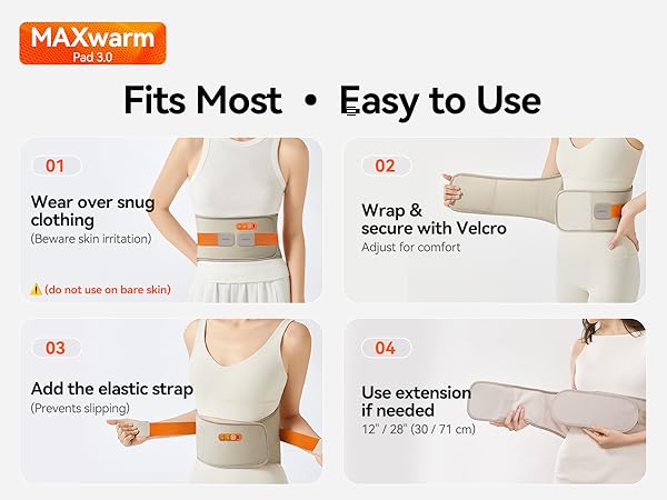 Cordless Heating Pad for Back Pain Relief ikeepfit