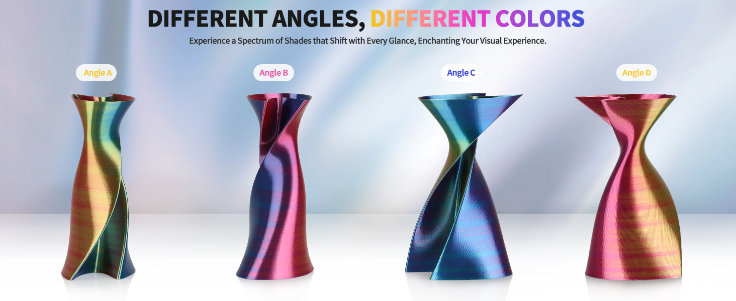 different angles, different colors, and a rainbow of shades