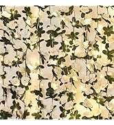 MARTINE MALL Flower Garland Rose Vines, 5 Strands 41Ft Flowers Vines for Bedroom with 33 Ft/100 L...