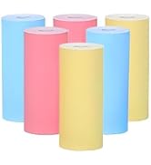 6 Rolls Colorful Printer Paper, Mini Thermal Printer Paper, inkless Print Papers for Most Kids In...