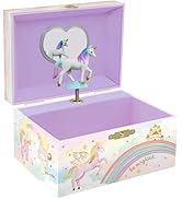 Musical Unicorn Jewelry Box for Girls - Kids Music Box with Spinning Unicorn, Unicorn Birthday Gi...