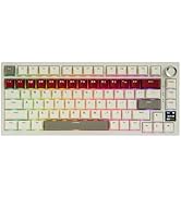 MechLands Ajazz AK820 Pro 75% Wireless Gaming Keyboard with TFT Display Screen &amp; Knob, Gasket Mec...