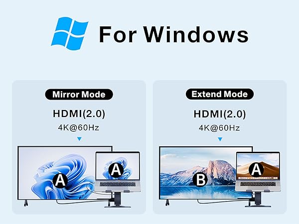 4K60HZ docking station with laptop stand for Windows operating system