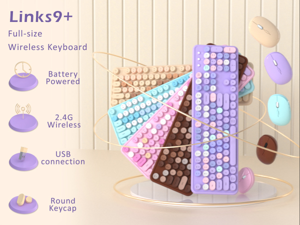 colorful wireless keyboard