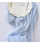 Joanlody Blue Cheesecloth Table Runner 10Ft Rustic Gauze Cheese Cloth Table Runner Boho Tableclot...