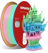 RepRapper Rainbow PLA Filament, Multicolor PLA 1.75 mm Filament (+-0.03 mm), Fast Change 1 kg PLA...