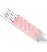 Dual-ended Carving Sculptur Pen Set, Silicone Head Dotting Pen Manicure Nail Art Tool 5pcs