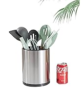 Kitchen Utensil Holder Extra Large 360° Rotating For Counter Organizer Stainless Steel Cooking
