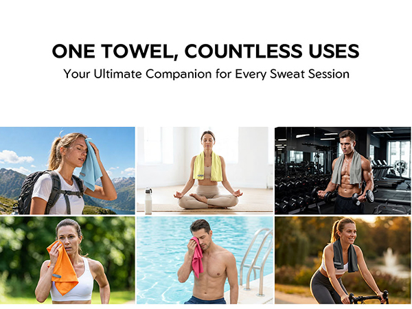 6 Micorfiber Gym Towels