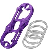 Yebongda Special Key Chain, Heavy Duty Carabiner Clip Keychain Opener with 4 Key Rings for Men an...