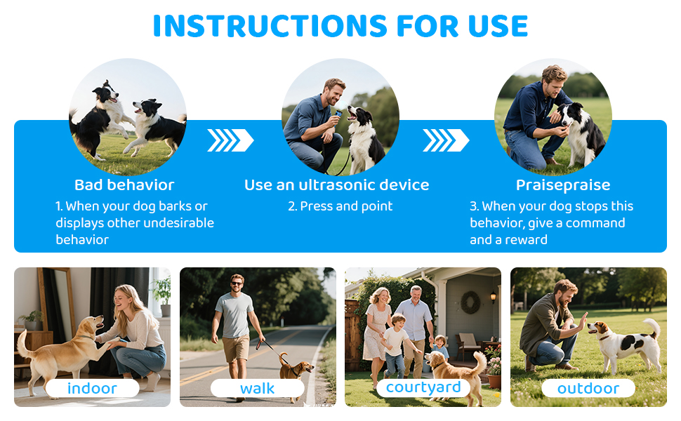 SAMULE Ultrasonic Dog Bark Deterrent Device