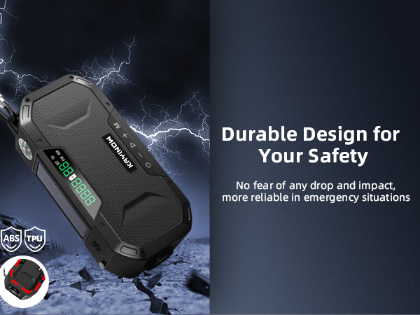 gift waterproof radio weather alert survival radio solar powered radio digital radio noaa radio