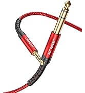 3.5mm to 6.35mm Stereo Audio Cable, JSAUX 6.35mm 1/4" Male to 3.5mm 1/8" Male TRS Bidirectional S...