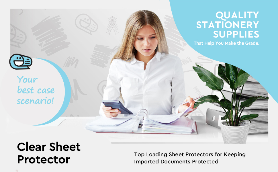Sheet Protectors 8.5” x 11” Non Glare, Clear Heavyweight