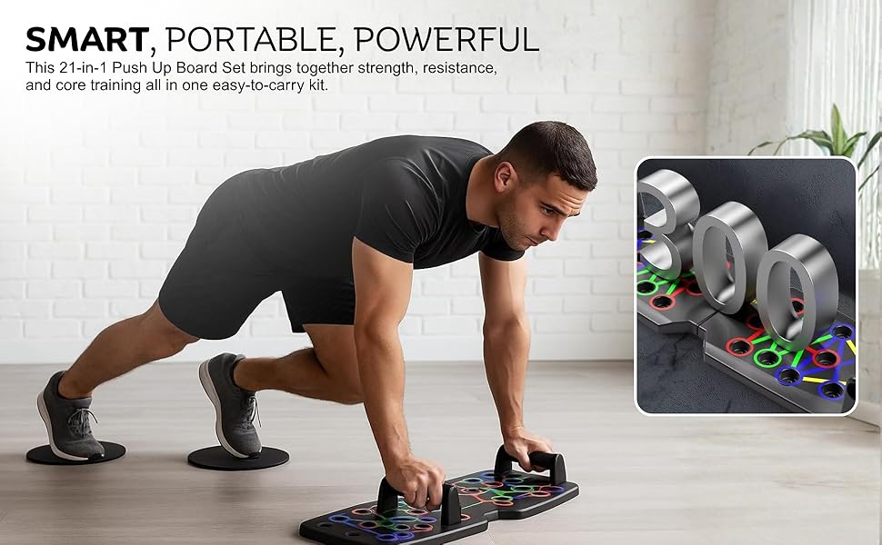 Push Up Board 21 in 1 Portable Home Workout Kit