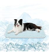 MICROCOSMOS Pet Cooling Mat &amp; Sleeping Pad- Breathable Bubble Surface, EZ Clean. Keep Cooling for...