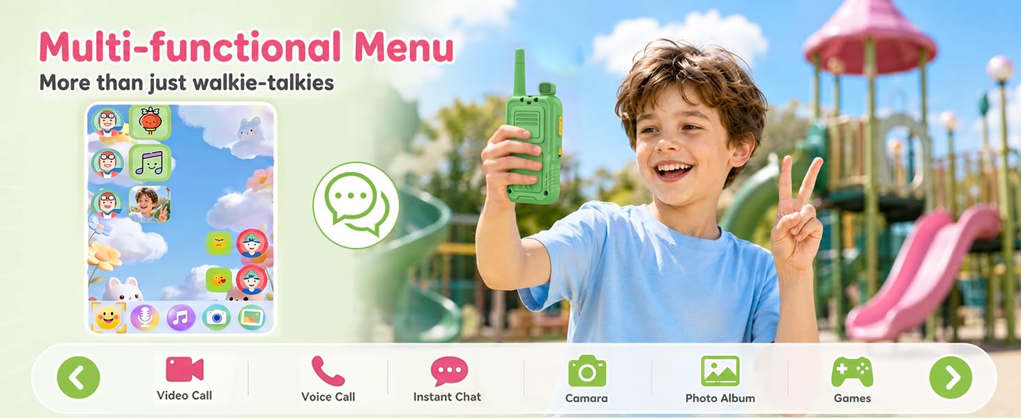 Multi-functional Menu More than just walkie-talkies