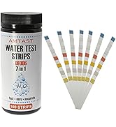 DF006 Water Test Strips Upgrade 7 in 1, PH, Total Chlorine, Free Chlorine, Total Alkalinity, Cyan...