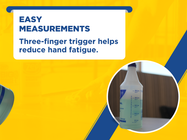 Graduated markings simplify dilution and prep.