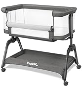 Papablic Baby Bassinet, Bedside Bassinet for Baby with Four-Sided Breathable Mesh &amp; Soft Mattress...