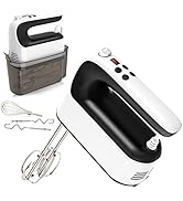 Yomelo 9-Speed Digital Hand Mixer Electric, 400W Powerful DC Motor, Baking Mixer Handheld with Sn...