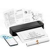Portable Printers Wireless for Travel, Inkless Thermal Printer, Bluetooth Mobile Printer Support ...