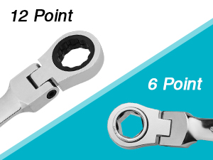 7-In-1 Flex-Head Double Box End Ratcheting Wrench Set