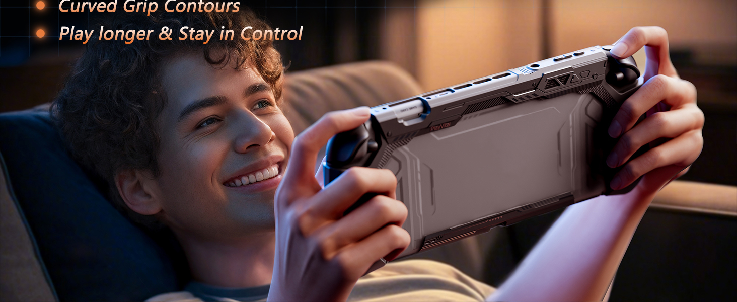PlayVital Meteor Grip Case for Nintendo Switch 2 with Thumbstick Caps &amp;amp;amp; Ergonomic Grips