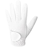 Bawnhaw Left-Hand Golf Glove Men Women Youth Elastic Adjustable Soft PU Leather &amp; Faux Suede, Per...