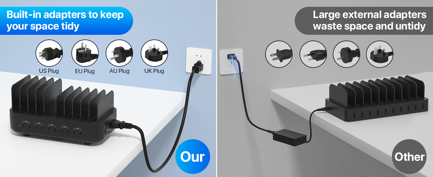 10 port usb charging station